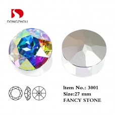 DZ 3001 27MM Round Crystal AB Fancy Stones DZ 3001 27MM Round Crystal AB Fancy Stones